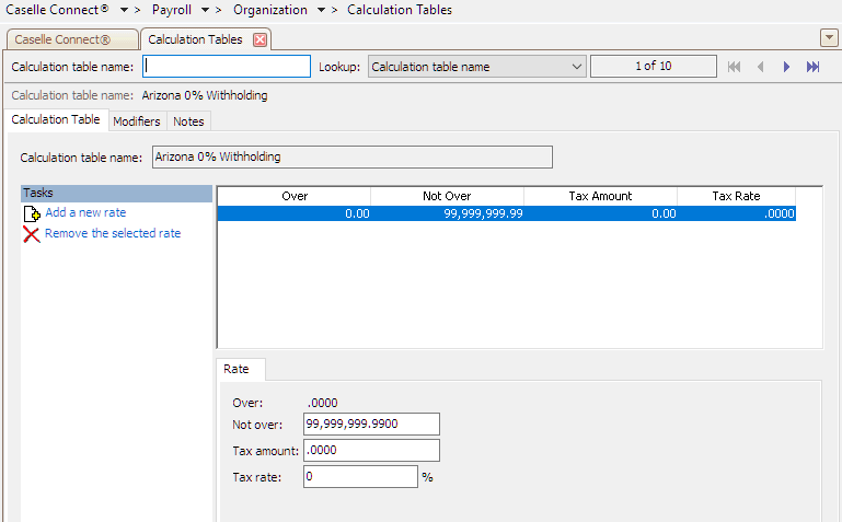arizona az payroll withholding calculator