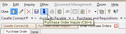How do I use Purchase Order Inquiry?