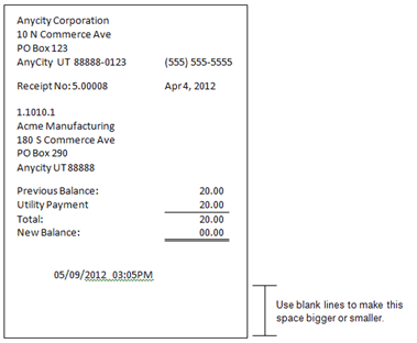 how do i change the bottom margin on my receipts how to do a receipt
